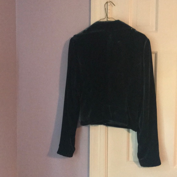 Dark emerald green Velvet cocktail jacket - Picture 4 of 4